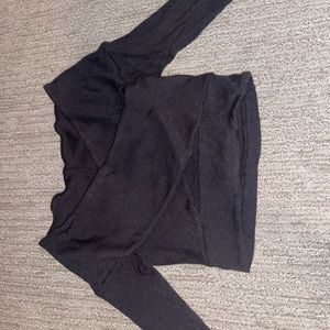 Urban outfitters long sleeve cut out crop top